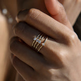 Ready to Ship - Round Diamond Stacking Ring (Size 9.25)