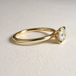 14k yellow gold hidden halo diamond engagement ring