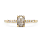 0.62ct Eva Salt and Pepper Octagon Diamond Engagement Ring