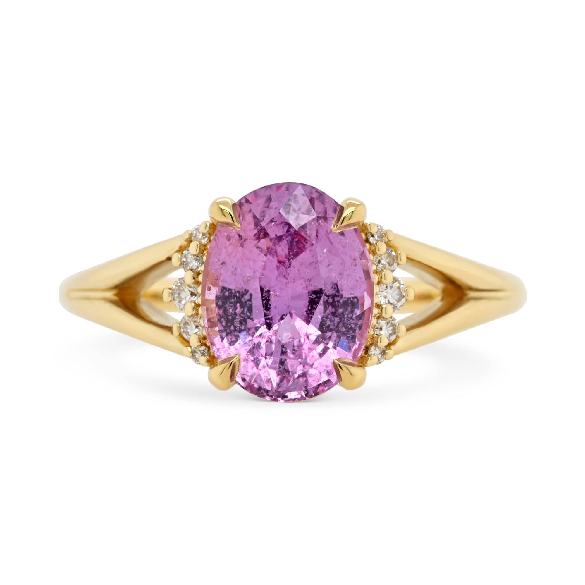 2.49ct Stella Oval Lilac Sapphire & Diamond Ring