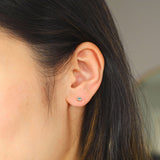 3mm Birthstone Studs - Aquamarine