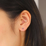 3mm Birthstone Studs - Tanzanite