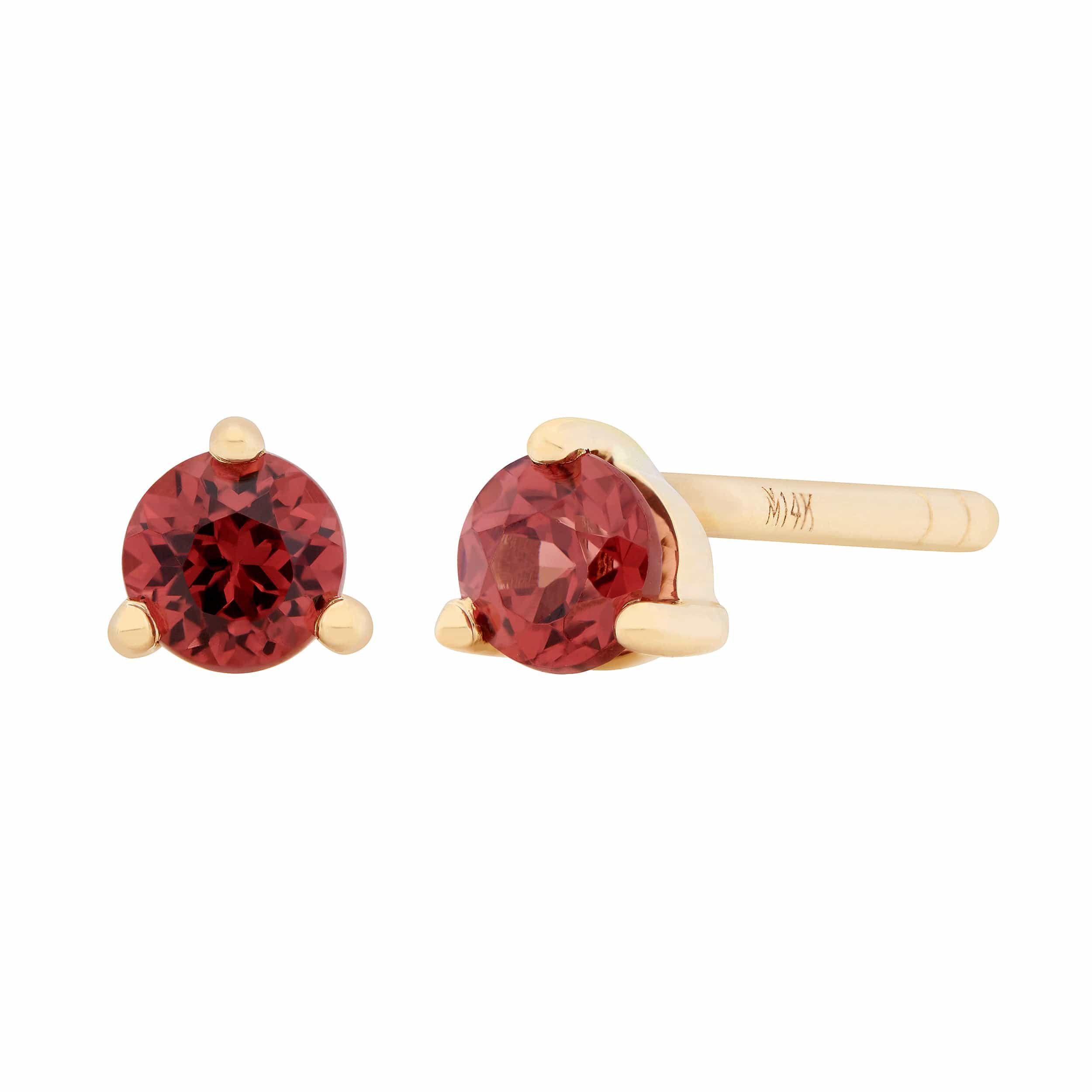 3mm birth stone stud Garnet