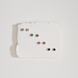 Emerald Bubble Studs (3mm)