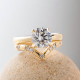 2.08ct Eva Tapered Shank Round Lab Grown Diamond Engagement Ring