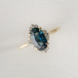 2.11ct Serena Navy Blue Sapphire & Diamond Engagement Ring