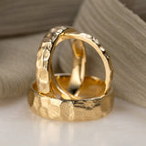 6mm Hammered Wedding Band