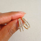 hoop earrings encrusted in pave diamonds