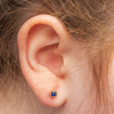 Sapphire Bubble Studs (3mm)