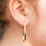 Oval Hoop Earrings - Medium