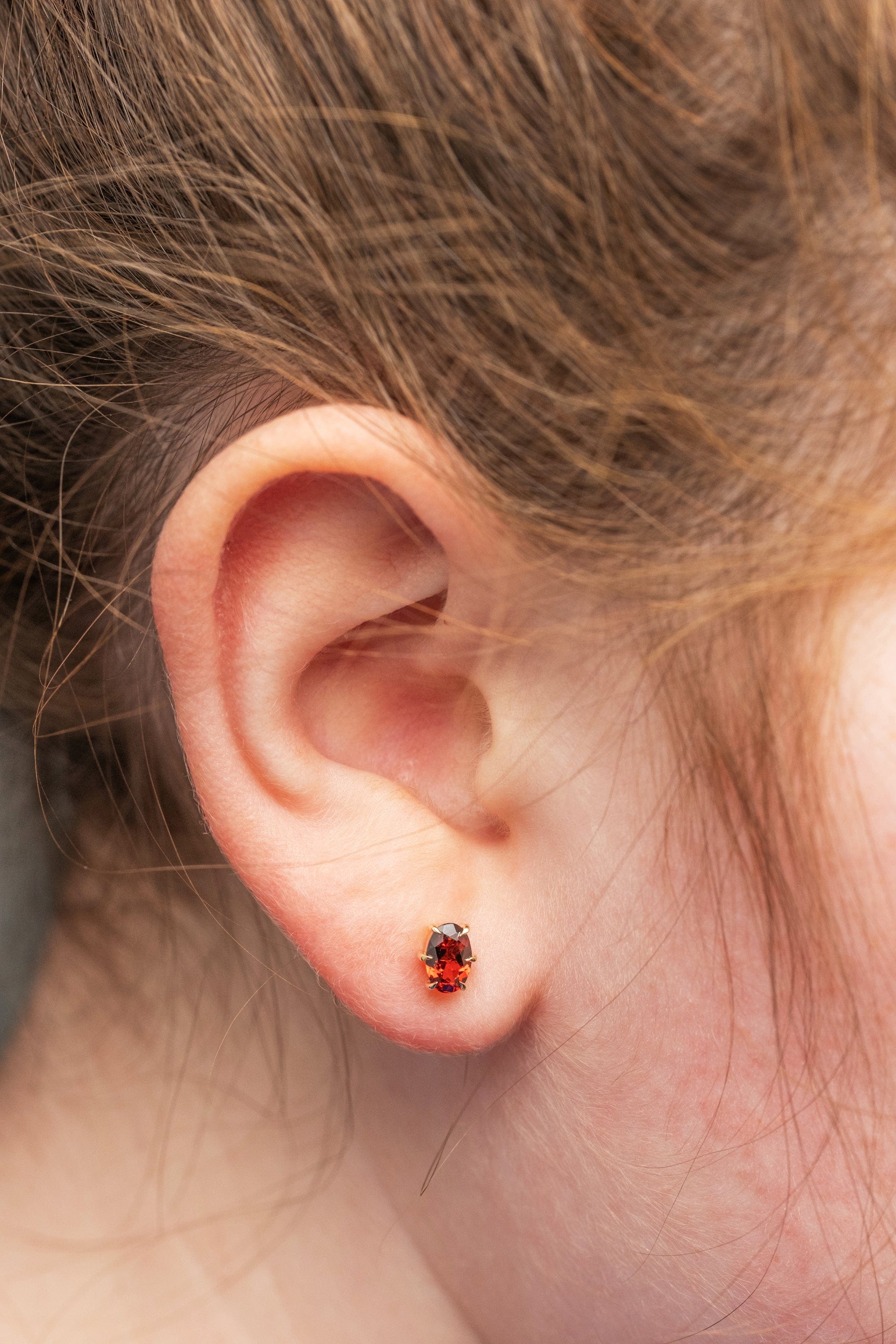 Garnet Stud Earrings
