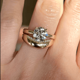2.08ct Eva Tapered Shank Round Lab Grown Diamond Engagement Ring