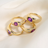1.05ct Rey Trillion Purple Sapphire and Diamond Ring