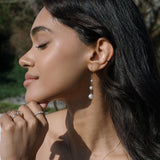 Pearl Chain Drop Earrings