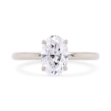 Vera Oval Moissanite Solitaire Engagement Ring