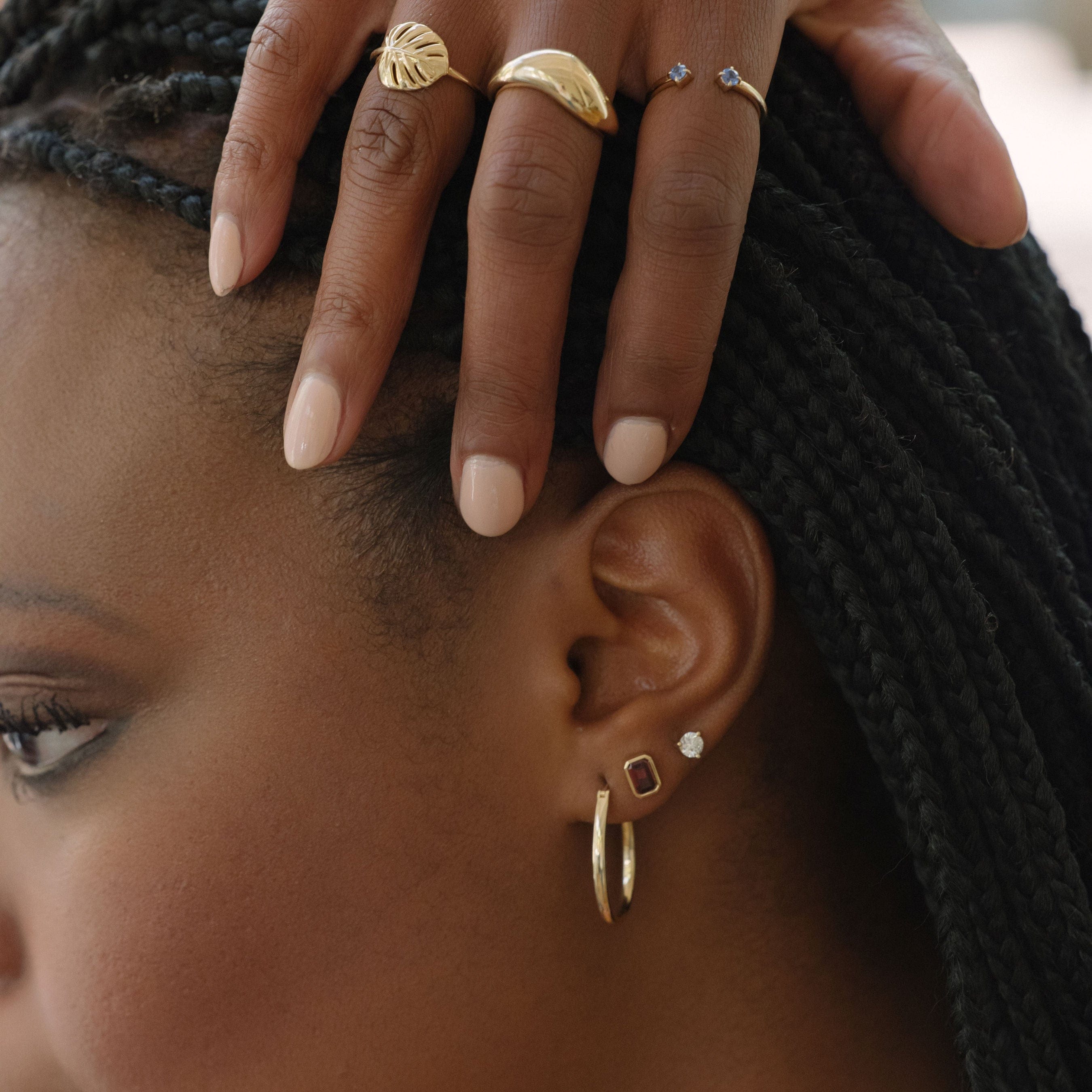 Garnet Stud Earrings