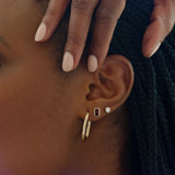 Oval Hoop Earrings - Small