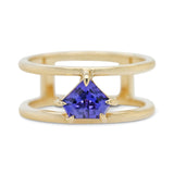 1.11ct. Zoe Shield Violet Sapphire Engagement Ring