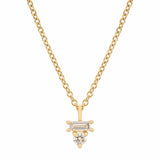 Diamond & Diamond Baguette Necklace