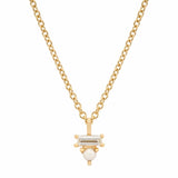 Pearl & Diamond Baguette Necklace