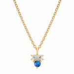 Opal & Diamond Baguette Necklace