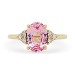2.12ct Bella Pink Oval Sapphire & Diamond Engagement Ring