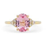 2.12ct Bella Pink Oval Sapphire & Diamond Engagement Ring