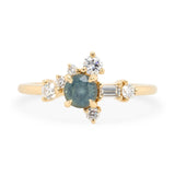 Tidepool 0.62ct Montana Sapphire & Diamond Ring Size 7.0