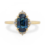 2.11ct Serena Navy Blue Sapphire & Diamond Engagement Ring