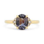 2.42ct Lena Oval Gray Sapphire & Diamond Engagement Ring