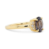 2.42ct Lena Oval Gray Sapphire & Diamond Engagement Ring