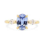 2.42ct Zara Oval Light Blue Sapphire & Diamond Engagement Ring