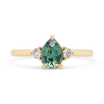 1.15ct Zara Pear Teal Sapphire & Diamond Engagement Ring
