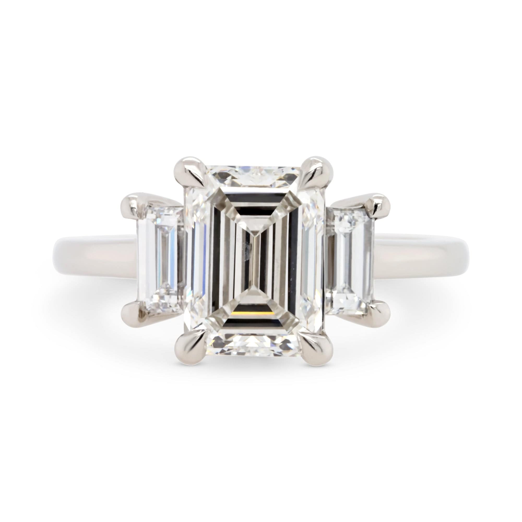 2.5ct Zara Emerald Cut Lab Grown Diamond Engagement Ring