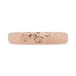 4mm rose gold hammered wedding ring