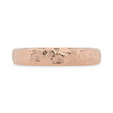 4mm rose gold hammered wedding ring