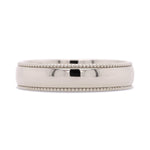 5mm white gold wedding band with milgrain detailing