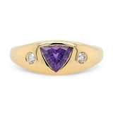 1.05ct Rey Trillion Purple Sapphire and Diamond Ring