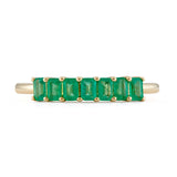 Emerald-Cut Emerald Demi Band