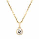 Diamond Bezel Pendant Necklace