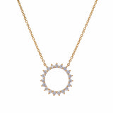 Sol Diamond Circle Pendant Necklace