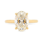 2.27ct Flora Oval Lab Grown Diamond Engagement Ring with Leaf Accents