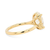 2.27ct Flora Oval Lab Grown Diamond Engagement Ring with Leaf Accents