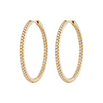 Inside Out Pavé Diamond Hoops
