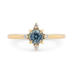 0.78ct Roma Blue Montana Sapphire Compass Diamond Ring