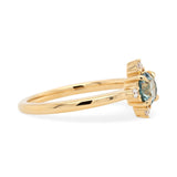 0.78ct Roma Blue Montana Sapphire Compass Diamond Ring