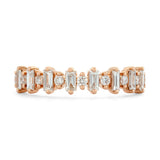 Single Diamond & Baguette Wedding Band