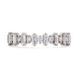 Single Diamond & Baguette Wedding Band