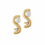 Pearl Squiggle Studs