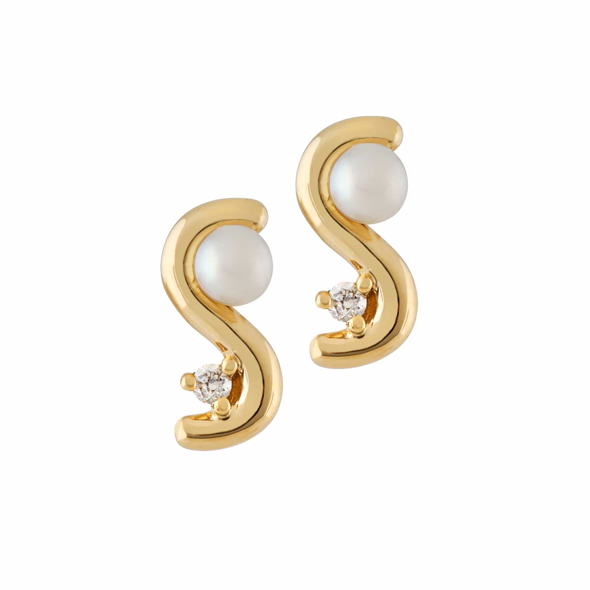 Pearl Squiggle Studs